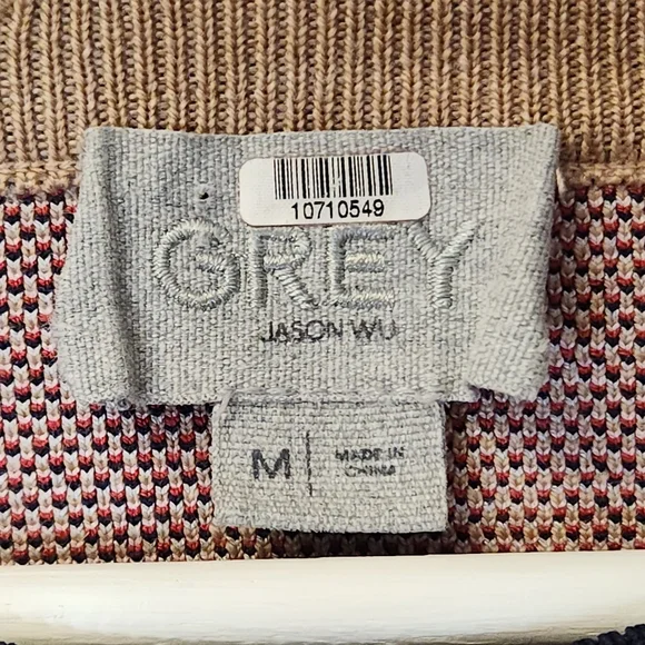 NWOT GREY Jason Wu Camel Intarsia Wool Blend Sweater Size M - Picture 11 of 16